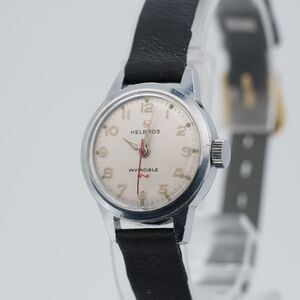 Vintage 1950-60s Helbros Invincible 23mm - Manual Wind - NOS Strap - Running